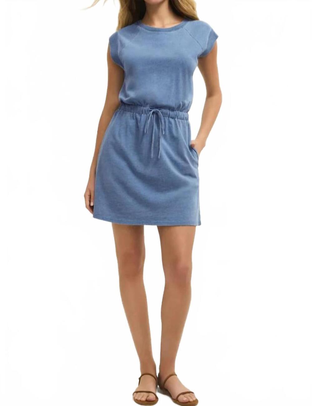 NEW Z SUPPLY kalani jersey demi mini dress in santorini indigo
